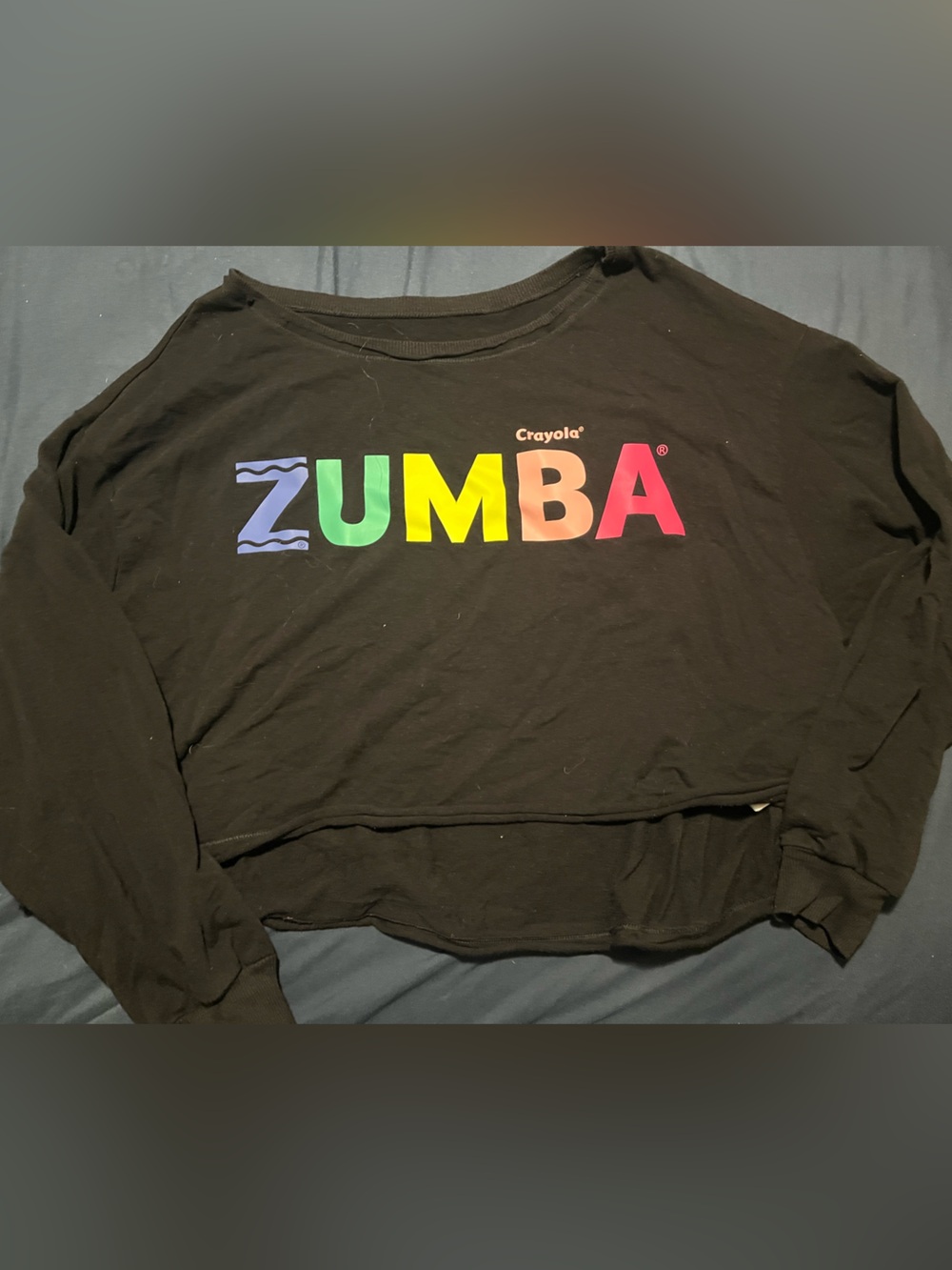 Crayola Black Tee with White Tag Detail